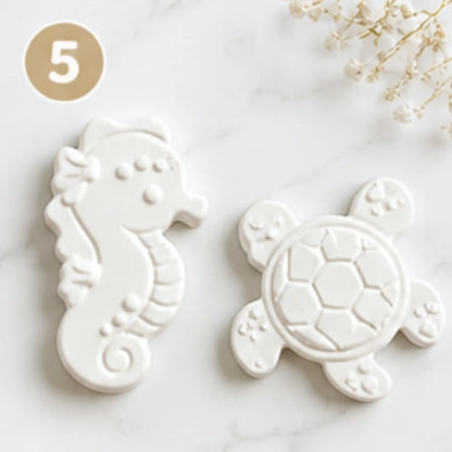 pack créatif hippocampe tortue figurines marines à peindre activité créative enfant