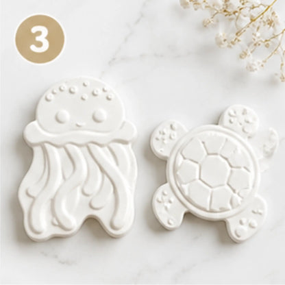 pack créatif pieuvre tortue animaux marins à peindre kit DIY enfant jesmonite