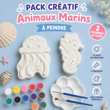 figurine animaux marins à peindre jesmonite
