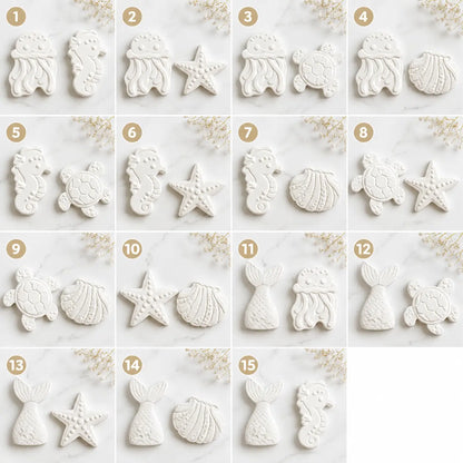 liste pack peinture animaux marins kawaii