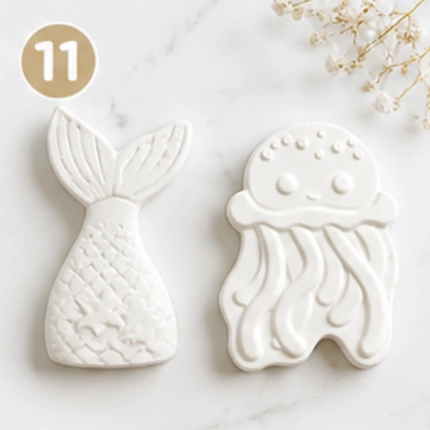 pack créatif sirène pieuvre figurines marines à peindre activité enfant DIY