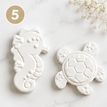 pack créatif hippocampe tortue figurines marines à peindre activité créative enfant