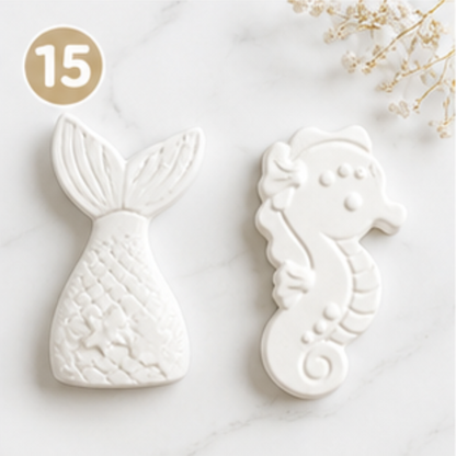 pack créatif sirène hippocampe figurines marines à peindre kit DIY enfant