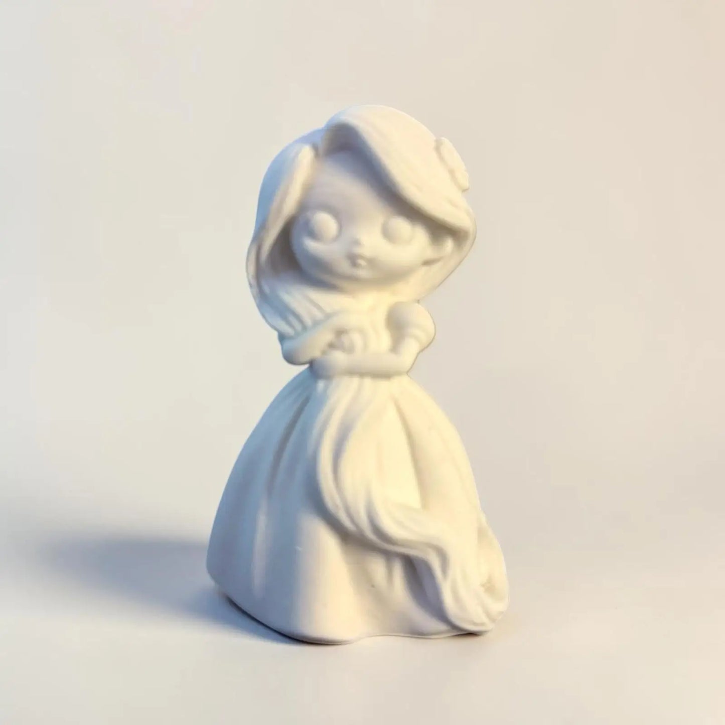 figurine Princesse romantique à peindre jesmonite kawaii