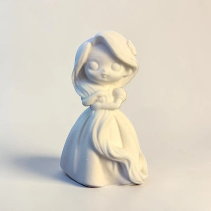figurine Princesse romantique à peindre jesmonite kawaii