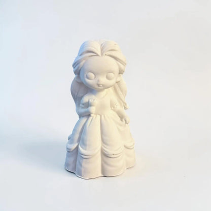 figurine Princesse robe classique  à peindre jesmonite kawaii