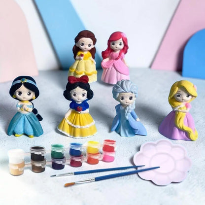 figurine princesse à peindre jesmonite kawaii
