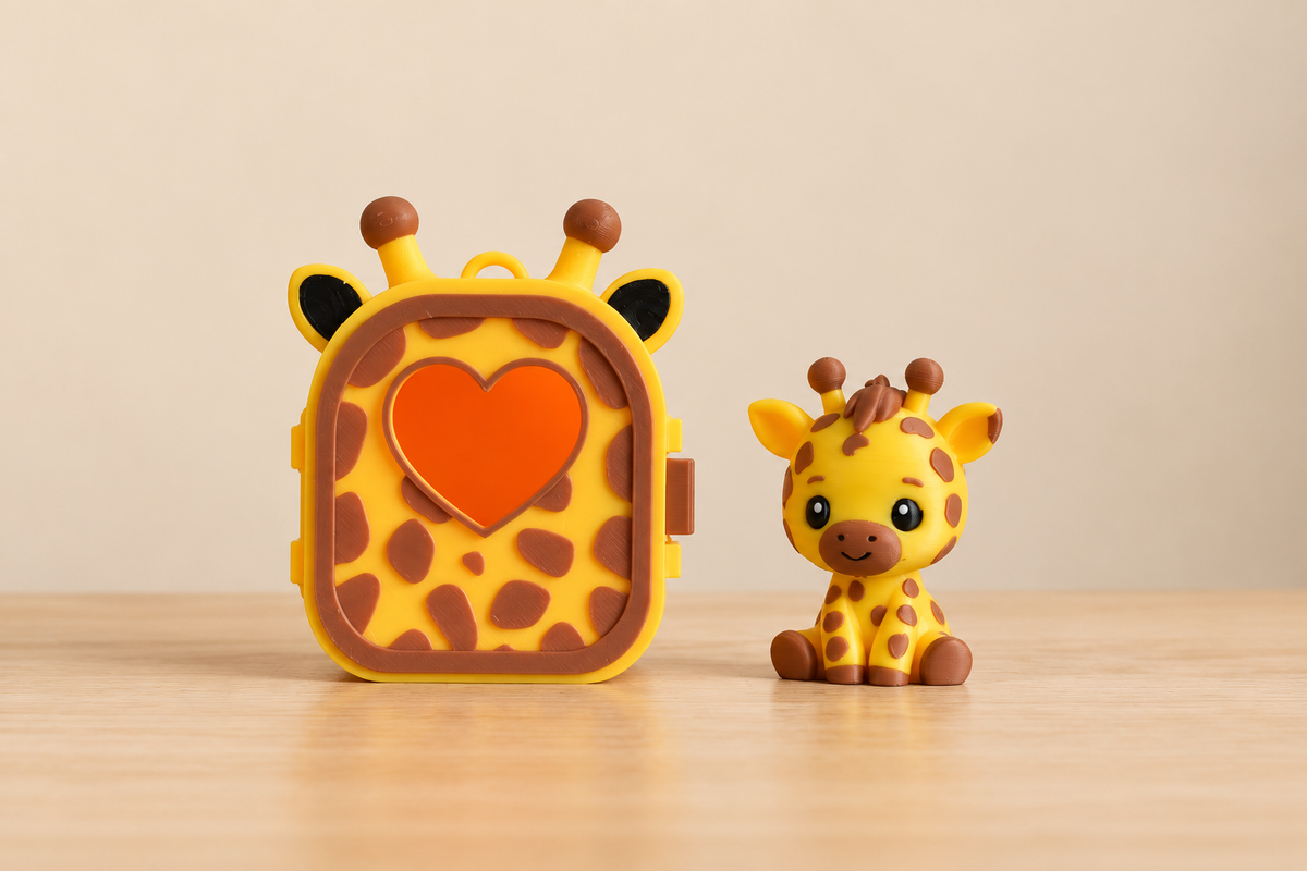 Maison Pocket Pals Girafe et mini figurine côte à côte