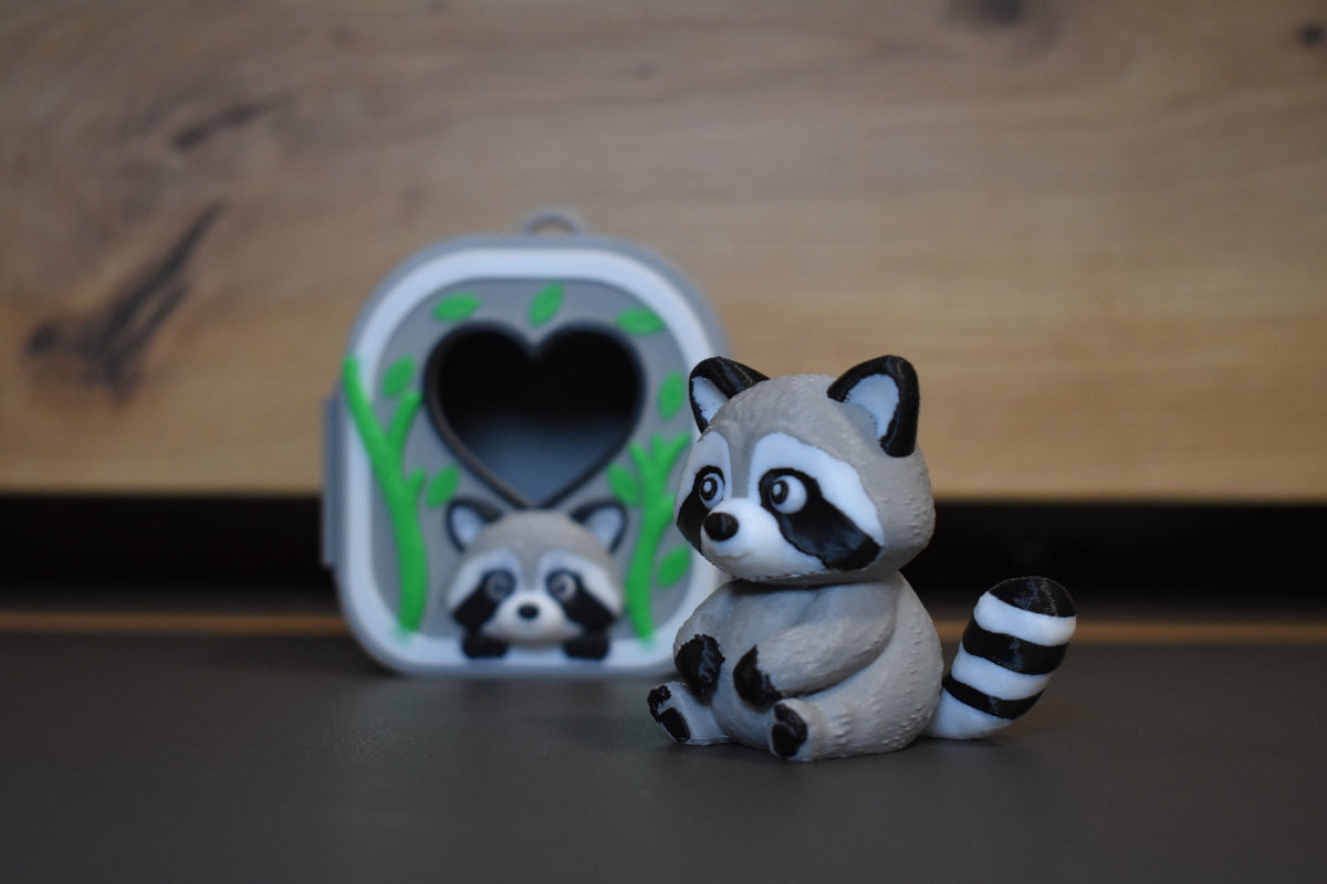 Figurine Pocket Pals raton laveur kawaii en impression 3D – Epoxy Kawaii