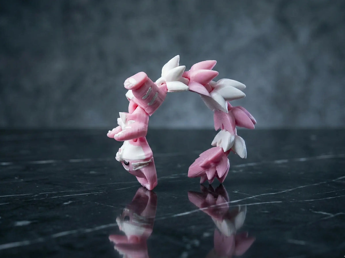 Détail du porte-clé chaton kawaii articulé en PLA