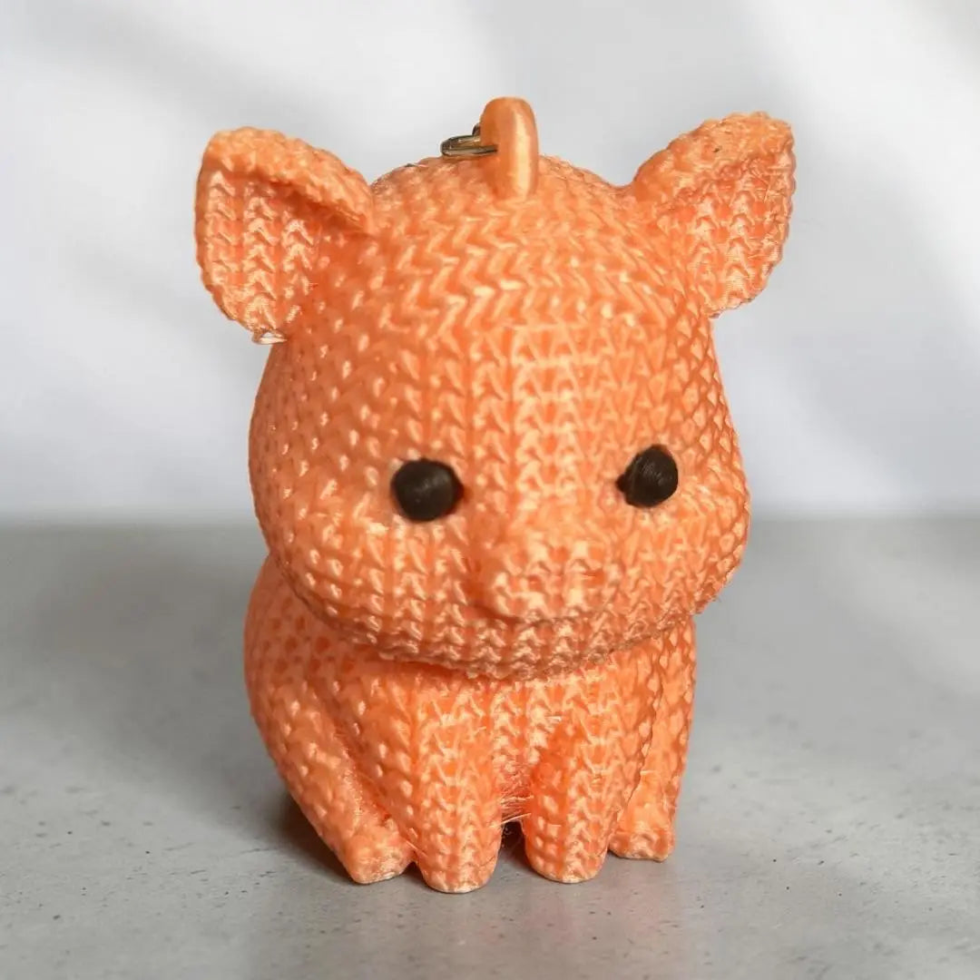 Porte-clé Cochon Effet Tricot Kawaii – Impression 3D Artisanale 🐷🧶💖 Epoxy Kawaii