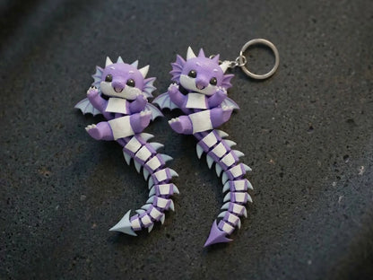 Porte-clé Dragon articulé 3D – Bébé Dragon Kawaii Epoxy Kawaii