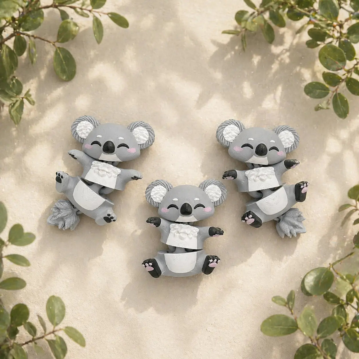 Porte-clé Koala articulé 3D – Bébé Koala Kawaii Epoxy Kawaii
