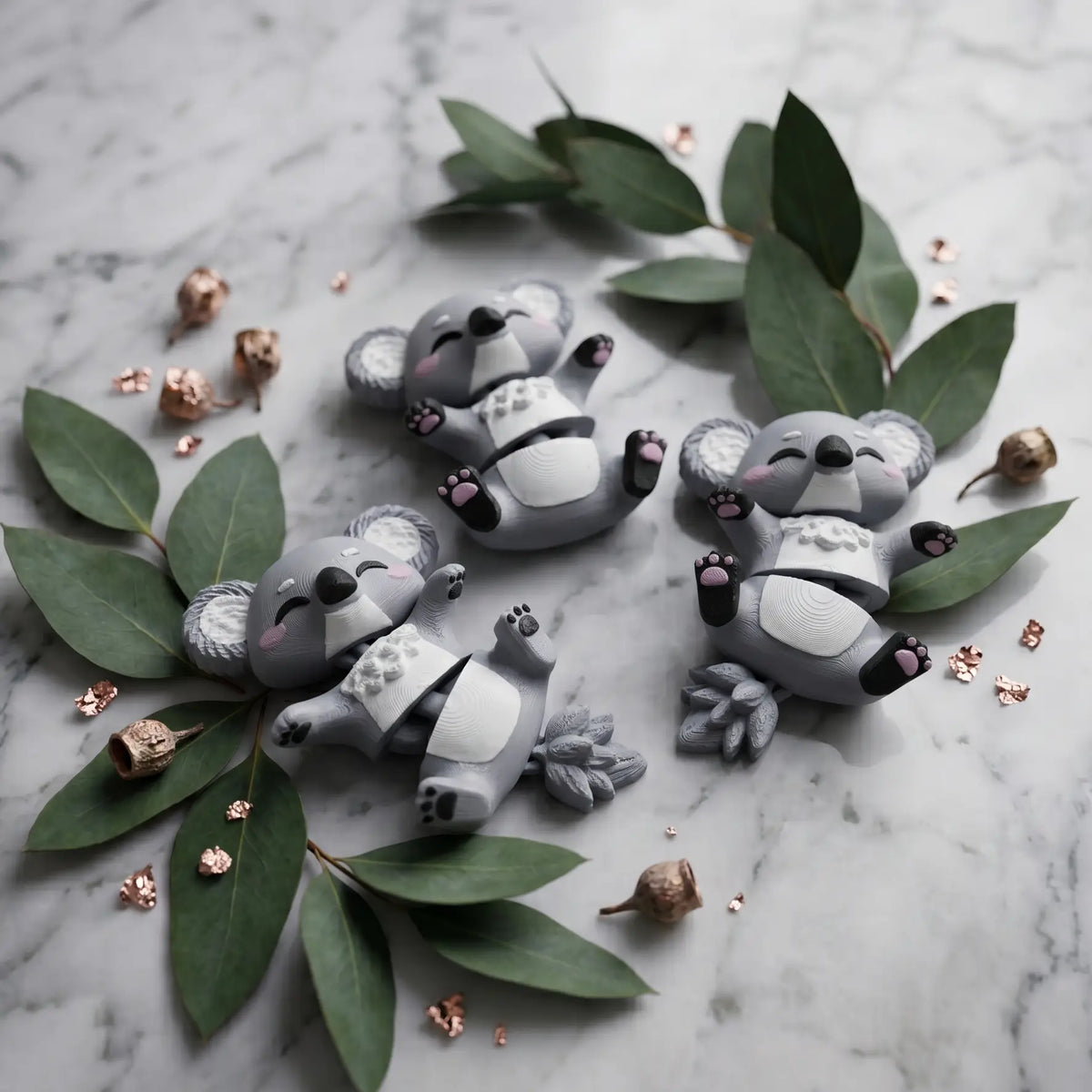 Porte-clé Koala articulé 3D – Bébé Koala Kawaii Epoxy Kawaii