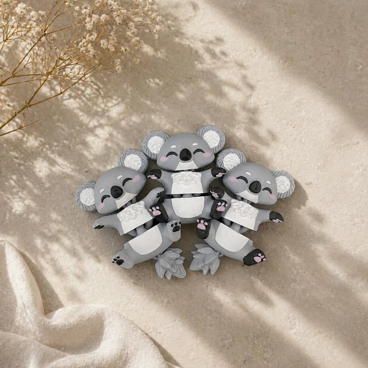 Porte-clé Koala articulé 3D – Bébé Koala Kawaii Epoxy Kawaii