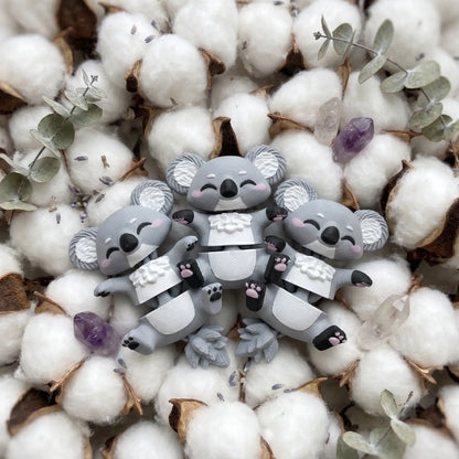 Détail des coussinets roses du porte-clé koala articulé 3D