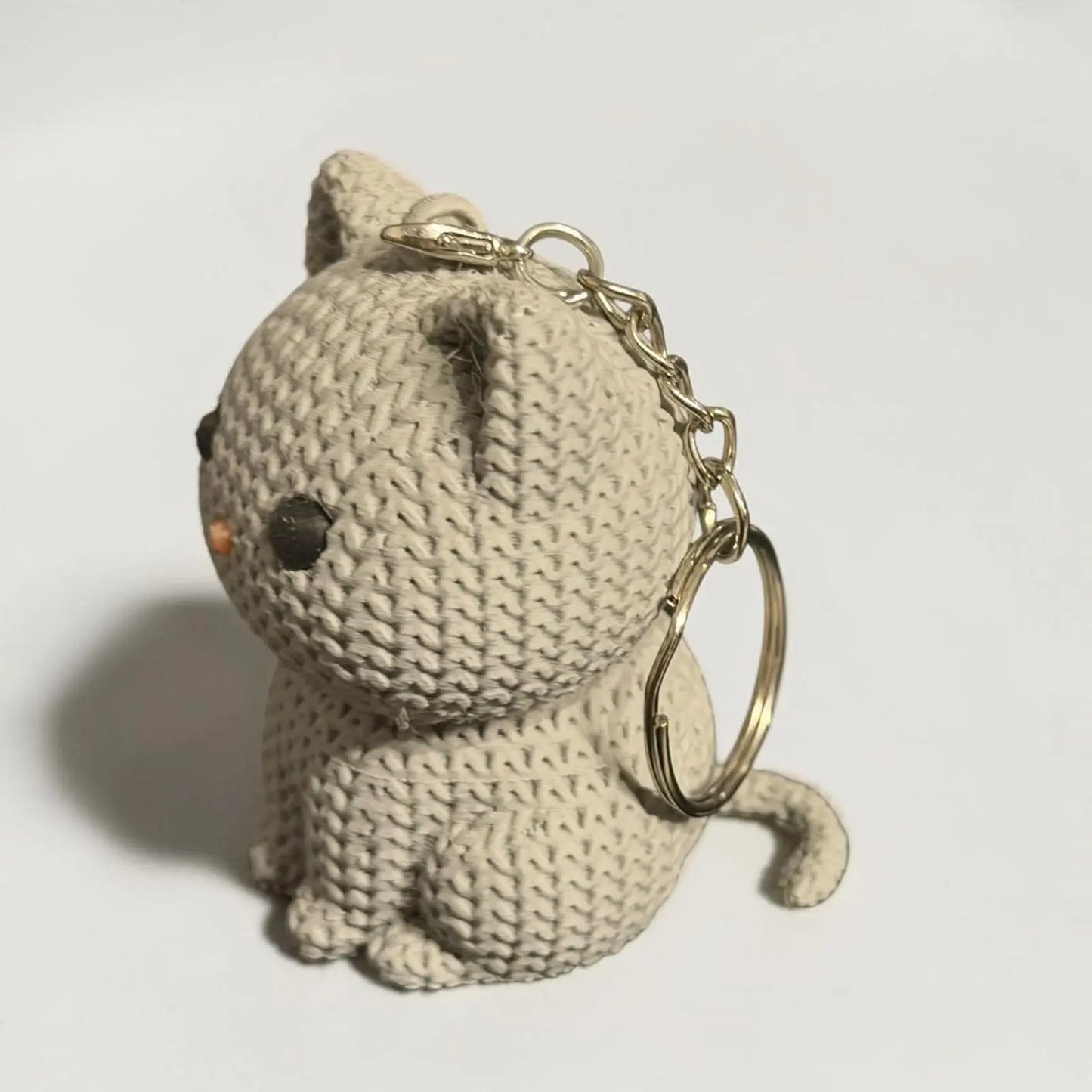 Chat kawaii imprimé en 3D style laine