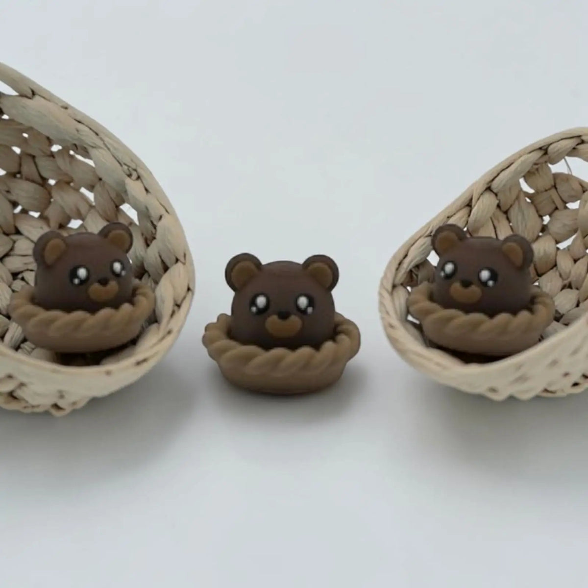 Porte-clés Ourson Kawaii dans son Petit Nid – vue 2