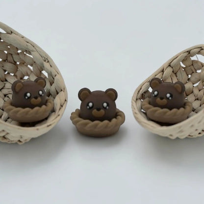 Porte-clés Ourson Kawaii dans son Petit Nid – vue 2