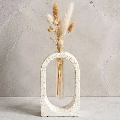Soliflore arche artisanal en Jesmonite personnalisable pour décoration cocooning élégante