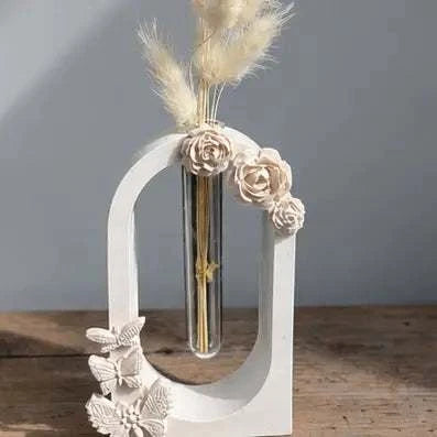 Soliflore Arche Fleuri Personnalisable en Jesmonite – Décoration Artisanale Élégante 🌸 Epoxy Kawaii