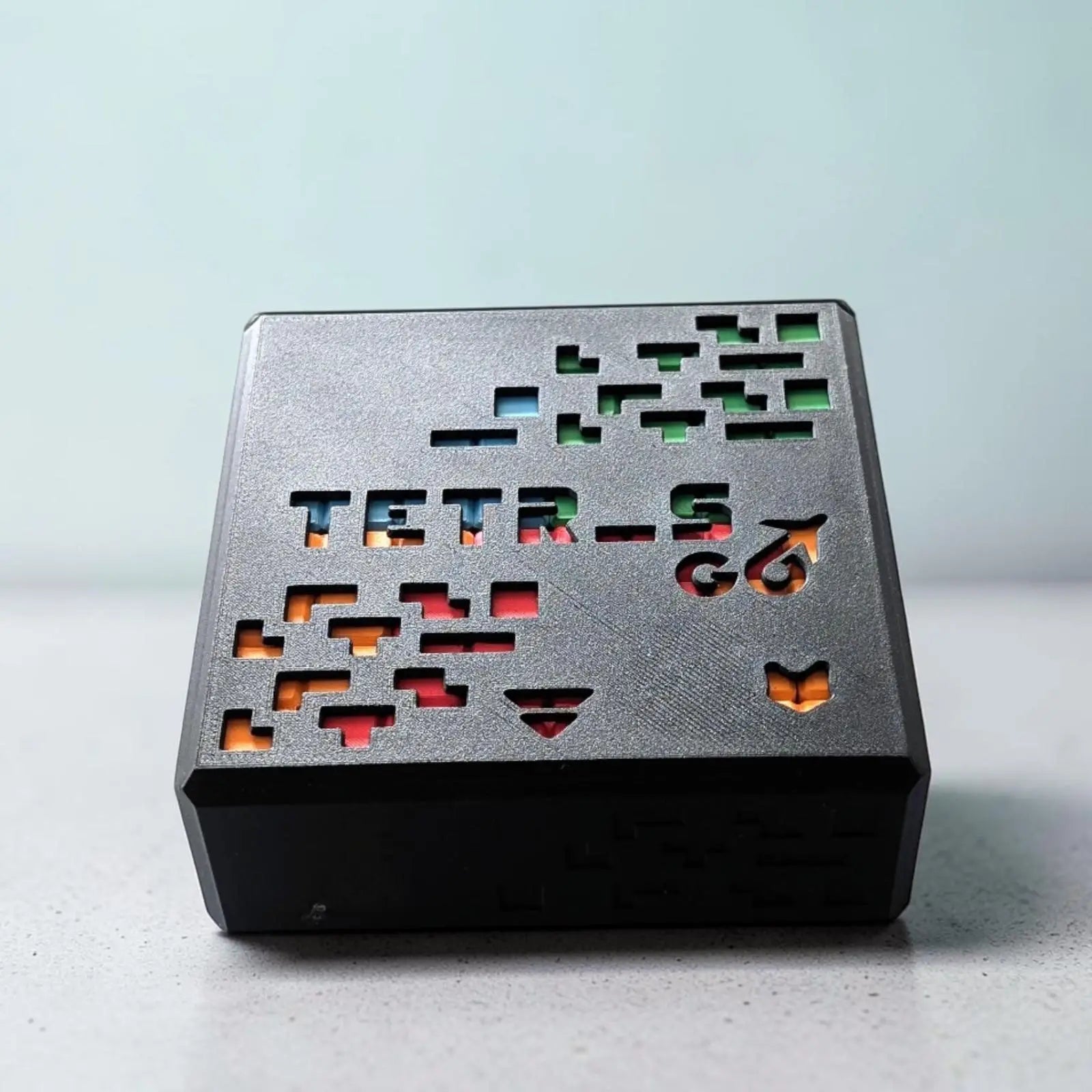Jeu de voyage imprimé en 3D style blocs rétro pour enfants et adultes