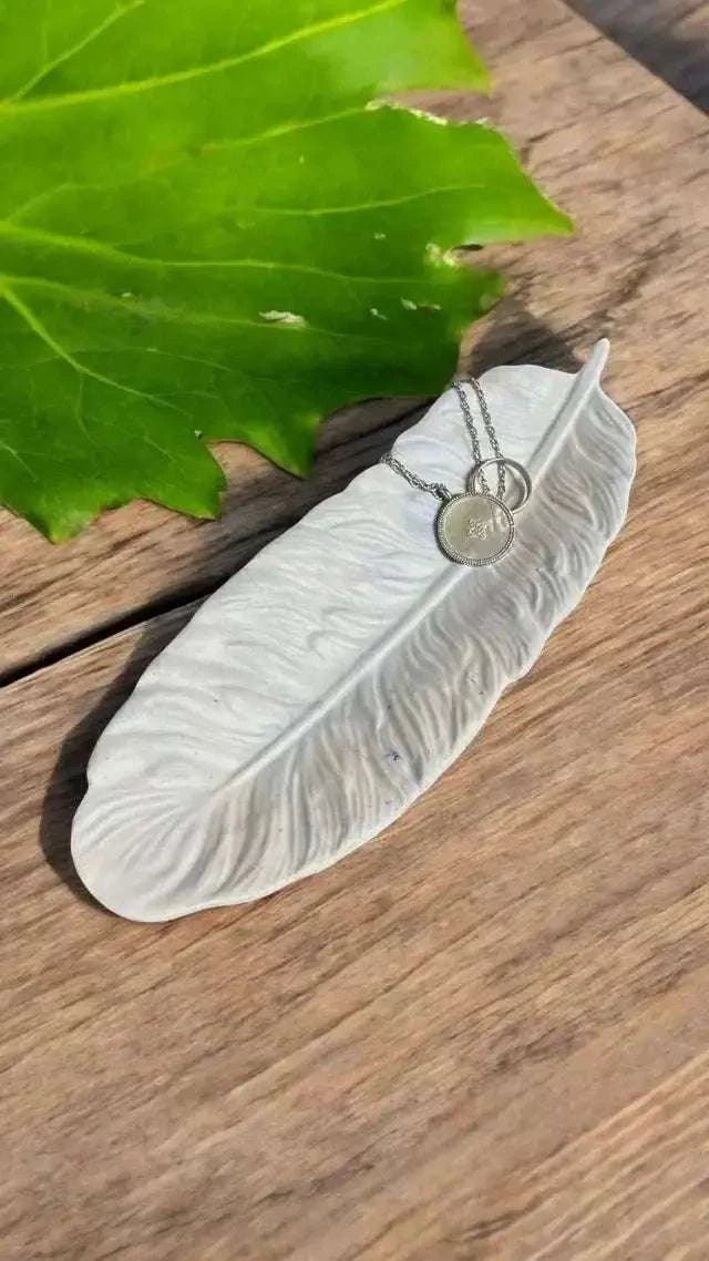 💙 Vide-Poche Plume Marbré Bleu & Blanc – Création artisanale en Jesmonite Epoxy Kawaii